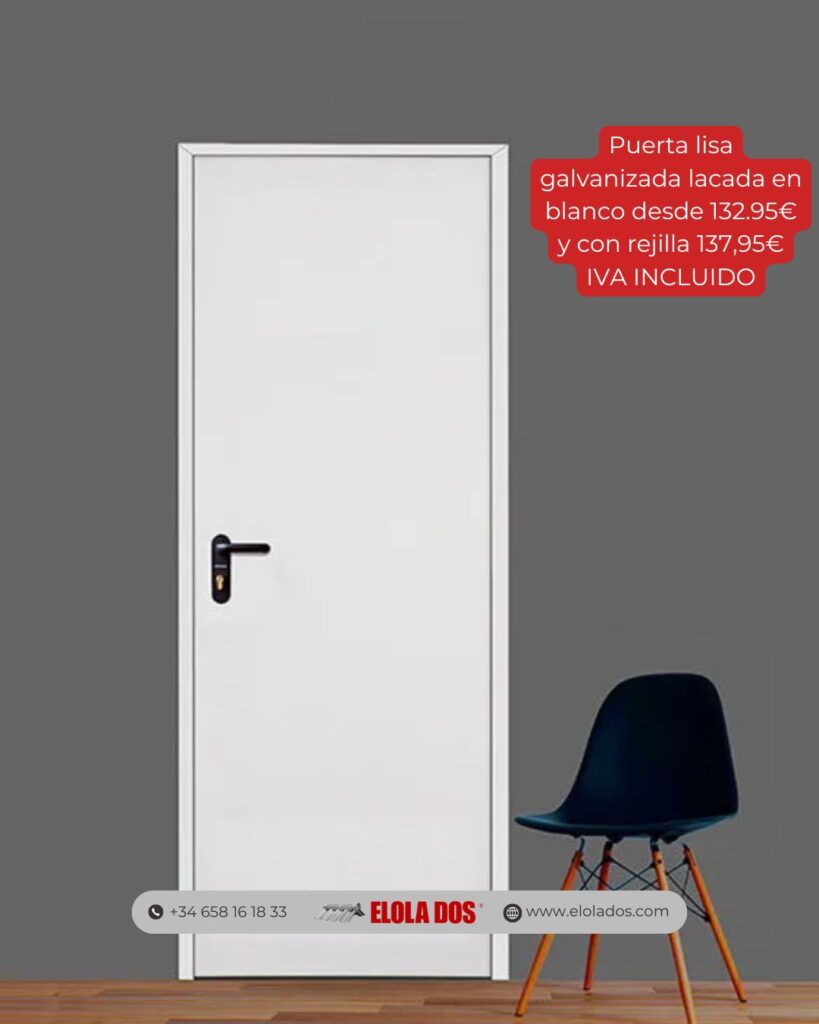 Puertas de trastero galvanizada blanco de rebajas