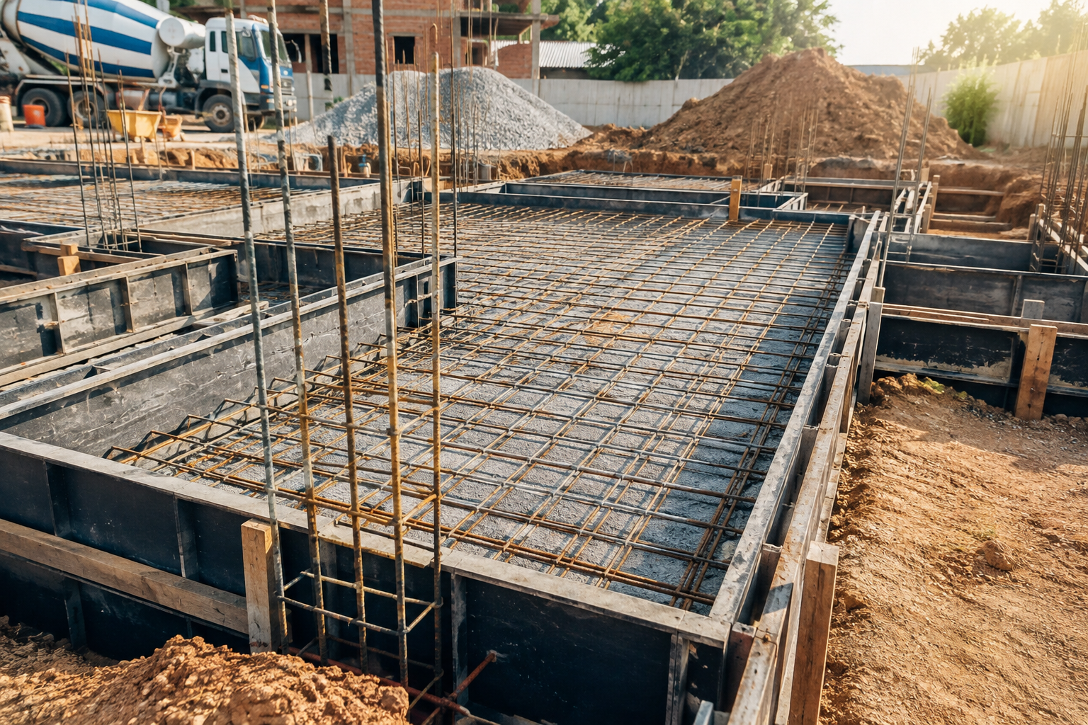 ¿Qué se usa para construir la base de una vivienda?